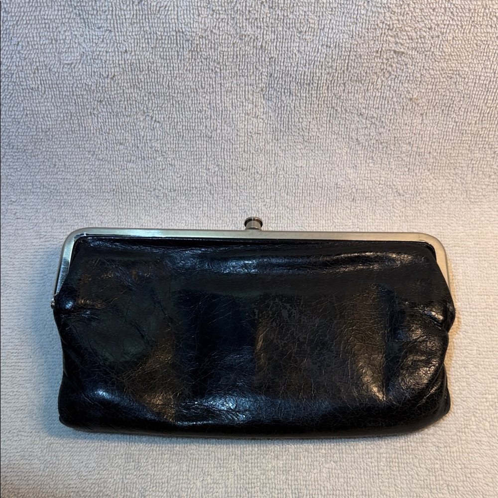 HOBO Black Leather Lauren Clutch/Wallet